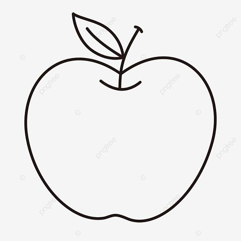 Apple Clipart Black And White, Apple Drawing Simple, Apple Line Art, Apple Clipart, Apple Drawing, Apple Tattoo, Drawing Apple, Apple Images, Easy Draw