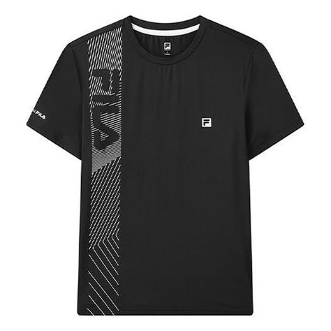 FILA Athletics Logo Printing Round Neck Pullover Short Sleeve Black A11M121118F-BK T shirt #tshirt t-shirt #t_shirt t shirts #tshirts t-shirts #t_shirts T shirt design #tshirtdesign T-shirt designs #t_shirtdesign T shirts designs #tshirtsdesigns 18.41 Athletics Logo, Sports Tshirt Designs, Free T Shirt Design, Running Shorts Men, Mens Pants Fashion, Mens Tee Shirts, Athletic Outfits, Logo Tee, Branded Shirts