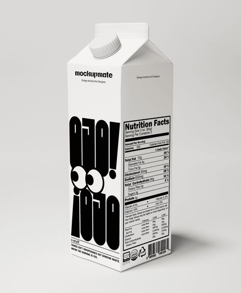 Free Milk Carton Package Mockup Milk Carton Design Packaging, Milk Branding Design, Milk Carton Design, Milk Branding, Milk Packaging Design, Milk Package, Milk Aesthetic, Mockup Inspiration, Flyer Mockup Psd