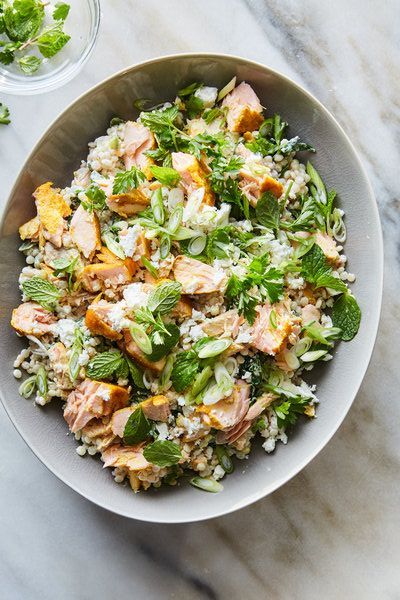 Cuscus Salad, Feta Dressing Recipe, Salmon Couscous, Mediterranean Recipes Healthy, Thick Yogurt, Goddess Dressing, Green Goddess Dressing, Couscous Recipes, Couscous Salad