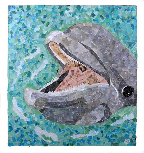 Magazine Mosaic, Collage Animals, Sea Artwork, Paper Mosaic, Simple Collage, Paper Collage Art, River Art, Collage Artwork, Arts District