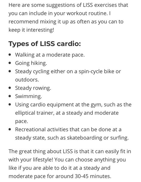 Liss Exercises, Liss Cardio Workout, Liss Cardio, Go Hiking, Work Outs, Just Run, Spin Cycle, Cardio Workout, Fitness Journey