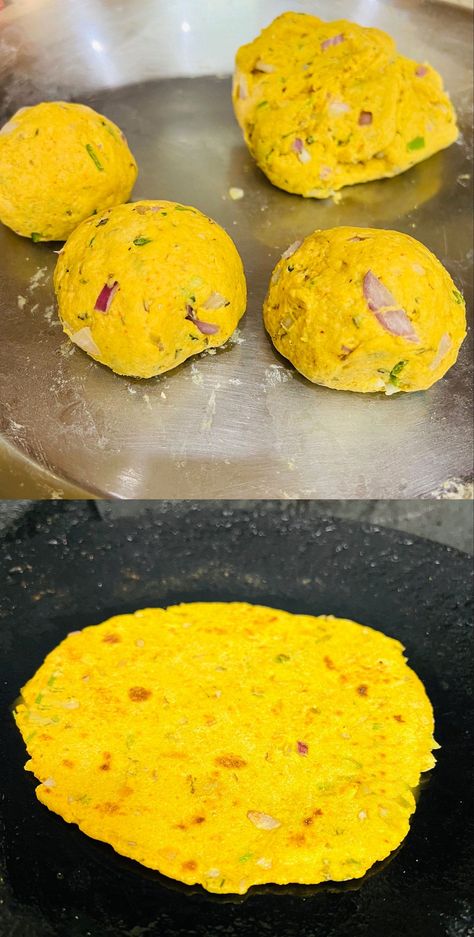 Kamut Flatbread, Gram Flour Flatbread, Besan Flour Recipes, Gram Flour Recipes, Chickpea Flour Recipes, Chapati Recipes, Bread Recipe Video, Roti Recipe, Gram Flour