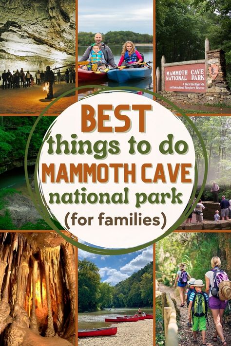 Here's your family guide for the best things to do in Mammoth Cave National Park! Enjoy spelunking with the whole crew at the longest cave system in the world! #mammothcavenationalpark #usnationalpark Mammoth National Park, Things To Do Near Mammoth Cave Kentucky, Mammoth Cave National Park With Kids, Things To Do In Mammoth, Mammoth Cave Kentucky, Mammoth Cave National Park, Vacation Wishes, Cave System, Mammoth Cave