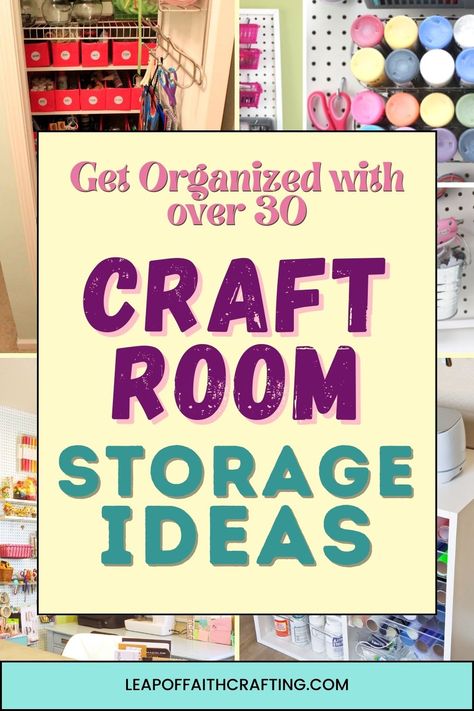 Need some help organizing craft supplies? Check out 30 ideas from some amazing craft bloggers from makeovers to craft room storage ideas. Organization Ideas For The Craft Room, Stamp N Storage Craft Rooms, Craft Room Wall Storage Ideas, Art Supplies Storage Ideas, Cheap Craft Room Storage Ideas, Craft Room Storage Ideas, Craft Storage Ideas For Small Spaces, Organizing Craft Supplies, Craft Storage Ideas