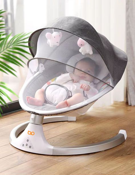 modern-baby-rocking-chair-automatic-baby-rocker Comfort Chair, Baby Rocking Chair, Baby Accesories, Baby Life Hacks, Baby Gadgets, Baby Rocker, Baby Equipment, Baby Necessities, Swing Chair