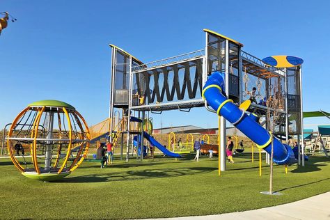 Toddler Play Area, Cool Playgrounds, Sand Volleyball Court, Climbing Tower, Play Structures, Park Playground, Astro Turf, Bigger Boat, Play Structure