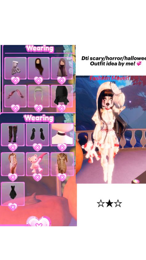 Dti helloween/scary/horror outfit idea by me! 💞 Baddie Outfits Ideas, Baddie Outfits, Outfit Idea, Dress To Impress, How To Wear