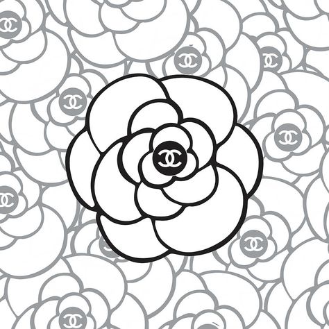 Chanel Logo Design, Camelia Chanel, Chanel Flower, Chanel Art, Chanel Camellia, Diy Journal Books, Chanel Logo, Diy Journal, Coco Chanel