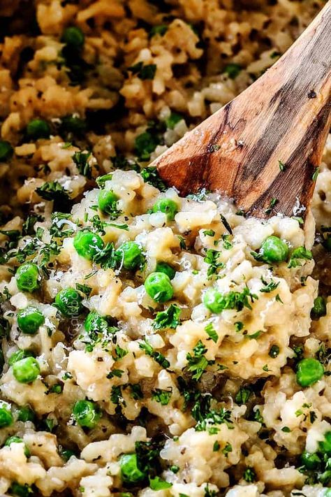 Parmesan Risotto - Carlsbad Cravings Garlic Parmesan Risotto, Oven Risotto, Best Risotto, How To Make Risotto, Parmesan Risotto, Carlsbad Cravings, Creamy Rice, Risotto Recipe, Rice Varieties