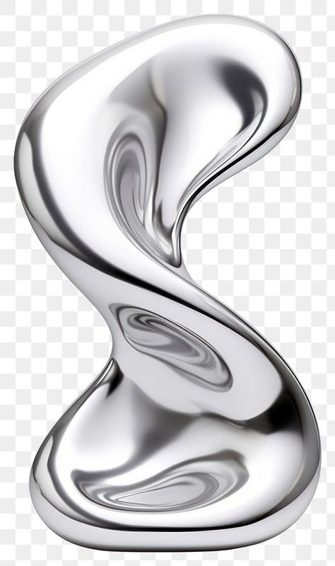 Fluid Sculpture, Chrome Png, Abstract Metal Sculpture, Silver Aesthetic, Chrome Effect, Png Art, 3d Abstract, Liquid Metal, Cd Cover