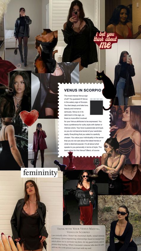 Venus in Scorpio Venus In Scorpio, Scorpio Fashion, Venus In Aries, Venus In Libra, Venus Fashion, Dark Feminine Aesthetic, Feminine Aesthetic, Aesthetic Outfits, Outfits Aesthetic