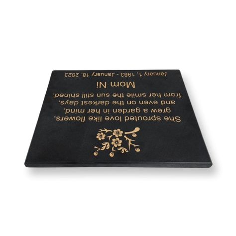 Black granite memorial plaque, customizable Contact us for your order. Granite Memorial, Memorial Plaque, Black Granite, April 16, Her Smile, Contact Us, On Instagram, Quick Saves, Instagram