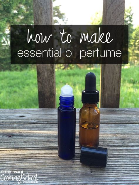 How to Make Essential Oil Perfume | I've wanted to wear perfume all my life, but couldn't because I got headaches every time I put it on. Recently, I started making my own perfume using essential oils... and I couldn't be more thrilled. Now I can wear perfume without getting headaches. And in fact, my perfumes improve how I feel! Here's how to make your own essential oil perfume (video and print). | TraditionalCookingSchool.com Homemade Perfume, Homemade Essential Oils, Homemade Essential Oil, Perfume Recipes, Making Essential Oils, Diy Perfume, Using Essential Oils, Oil Perfume, Patchouli Essential Oil