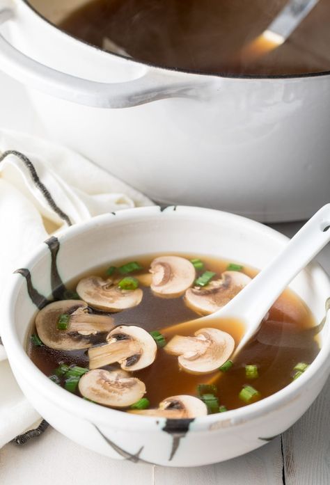 Best Japanese Clear Soup Recipe #ASpicyPerspective #hibachi #clearsoup #onionsoup Japanese Clear Soup Easy, Clear Soup Recipe Hibachi, Asian Broth Recipe, Japanese Clear Soup Recipe, Japanese Clear Soup, Asian Broth, Hibachi Soup, Japanese Onion Soups, Teppanyaki Recipe