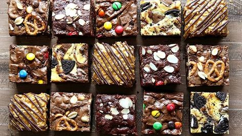 Brownies From Box Ideas, Brownies Ideas Creative, Brownie Variations, Boxed Brownies Better, Diy Desert, Brownie Boxes, Decorated Brownies, Best Ever Brownies, Brownie Mix Recipes