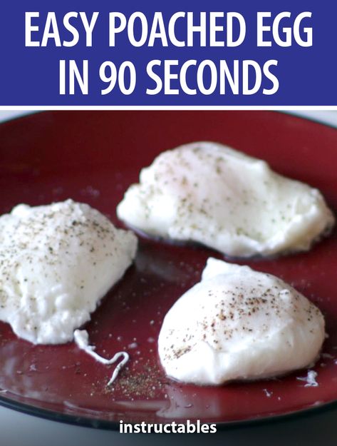 Poached Eggs Microwave, Easy Poached Eggs, Poach An Egg, Poached Egg Recipe, How To Make A Poached Egg, Perfect Poached Eggs, Breakfast Goodies, Egg Recipe, Eating Eggs