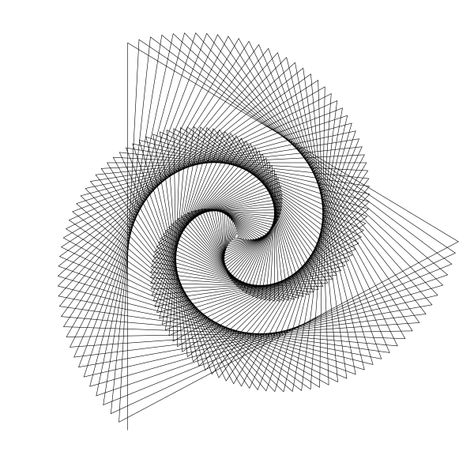 File:Turtle Graphics Spiral.svg - Wikipedia Sacred Geometric Pattern, Sacred Spiral, String Wall Art, Geometric Tattoo Design, Stitching Cards, Generative Design, Geometry Pattern, Thread Art, Spiral Pattern