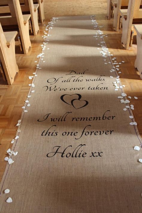 Personalised Hessian Aisle Runner | Etsy Wedding Aisles, Wedding Runner, Aisle Runner Wedding, Aisle Runner, Future Wedding Plans, Wedding Quotes, Cute Wedding Ideas, Wedding Aisle, Wedding Goals