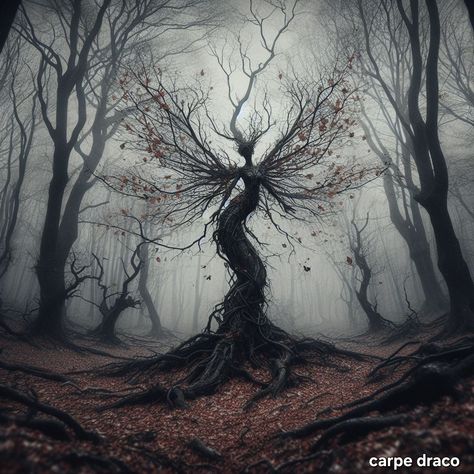 Forest Monster Concept Art, Creepy Forest Art, Tree Creature, Tree Monster, World Of Fantasy, Dnd Monsters, Film Inspiration, Monster Concept Art, Witch Aesthetic