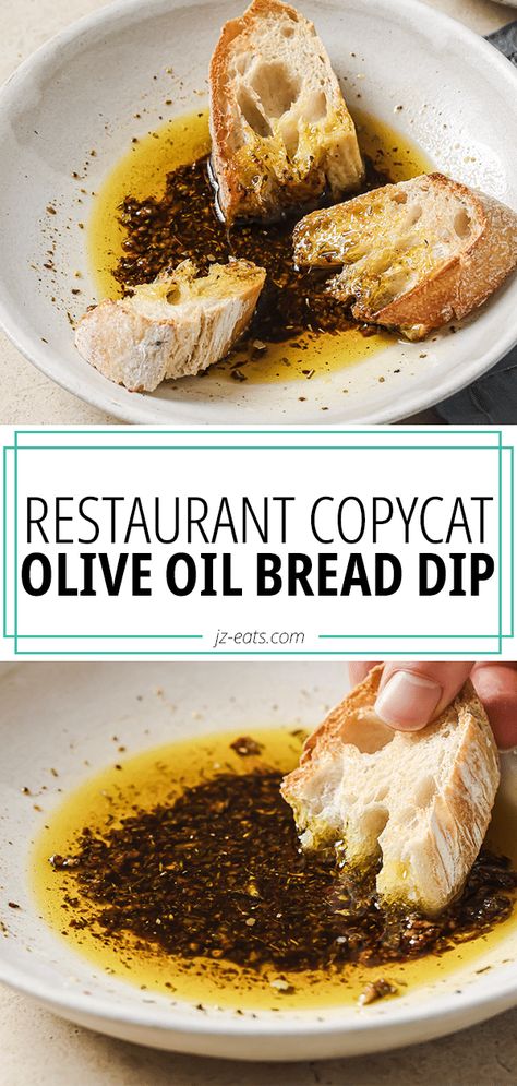 Olive Oil Bread Dip Recipe (Restaurant-Style) - JZ Eats Best Olive Oil Bread Dip, Bread Dipping Oil Recipe Parmesan, Dipping Bread Recipe Olive Oils, Olive Oil Dipping Sauce For Bread Balsamic Vinegar, Flavored Olive Oil For Dipping Bread, Dipping Olive Oil For Bread, Oil Vinegar Bread Dip, French Bread Olive Oil Dip, French Bread And Olive Oil