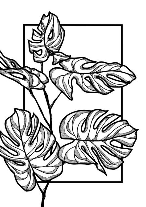 Philodendron Drawing, Philodendron Tattoo, Minimalistic Home, Medieval Tattoo, Art 2024, Vine Tattoos, Small Tattoo, Leaf Tattoos, Cute Tattoos