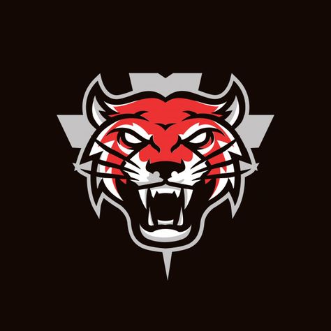 Red tiger esport style | Premium Vector #Freepik #vector #logo #face #tiger #gaming Elegant Logotype, Corporate Logo Design, Face Template, Wedding Logo Monogram, Logo Face, Camera Logo, Flat Logo, Butterfly Logo, Red Tiger