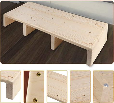 uyoyous Wooden Step Stool with Slip-Resistant Pads 100 x 30 x 11 cm Solid Wooden Mobility Step Stool for Kids & Adults , Long Footstool Helper for Bathroom , Toilet, Bathroom, Closet, Sink : Amazon.co.uk: Home & Kitchen Diy Bathroom Step Stool, Step Stools Wooden, Kids Bathroom Step Stool, Long Footstool, Plywood Step Stool, Step Stool For Kids, Wooden Step Stool, Toilet Bathroom, Wooden Steps