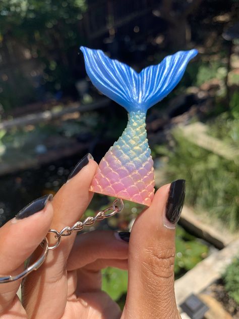 Resin Mermaid, Mermaid Keychain Diy, Macrame Mermaid Tail Keychain Diy, Mermaid Tail Keychain Diy, Crochet Mermaid Keychain, Resin Mermaid Tail, Mermaid Tail Keychain, Diy Resin Projects, Sculpture Projects