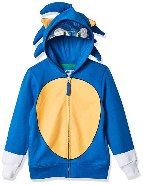 PRICES MAY VARY. 60% Cotton, 40% Polyester Imported Zipper closure Machine Wash Officially licensed Super soft zip up hoodie Mesh eye mask, polly-filled ears Sonic's famous hair quills on hood Great for gifts stainless, costume parties, Halloween, school or just every day fun Sonic The Hedgehog Costume, Hedgehog Costume, The Hedgehog, Hooded Sweatshirt, Sonic The Hedgehog, Sonic