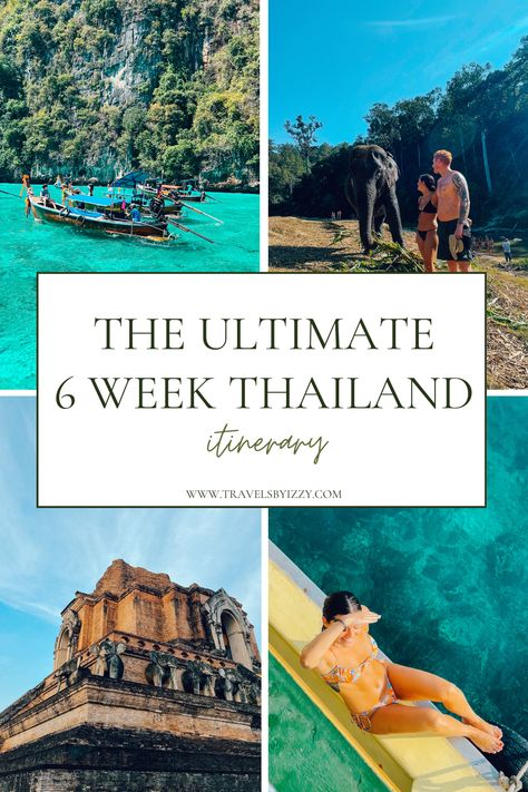 The Ultimate 6 Week Thailand Itinerary - Travels by Izzy Thailand Travel Itinerary 10 Days, Thailand Itinerary One Week, Thailand Honeymoon Itinerary, Thailand Itinerary 2 Weeks, Northern Thailand Itinerary, Kata Beach Phuket, Freedom Beach, Phuket Airport, Banana Beach