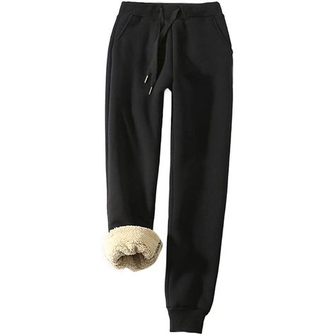 These Joggers Lined With Teddy Fleece Are a Winter Weather Dream, and They're Under $40 Athletic Sweatpants, Womens Sherpa, Warm Pants, Sports Trousers, Fleece Sweatpants, Mens Dress Pants, Fleece Pants, Sweat Pants, Women Pants Casual