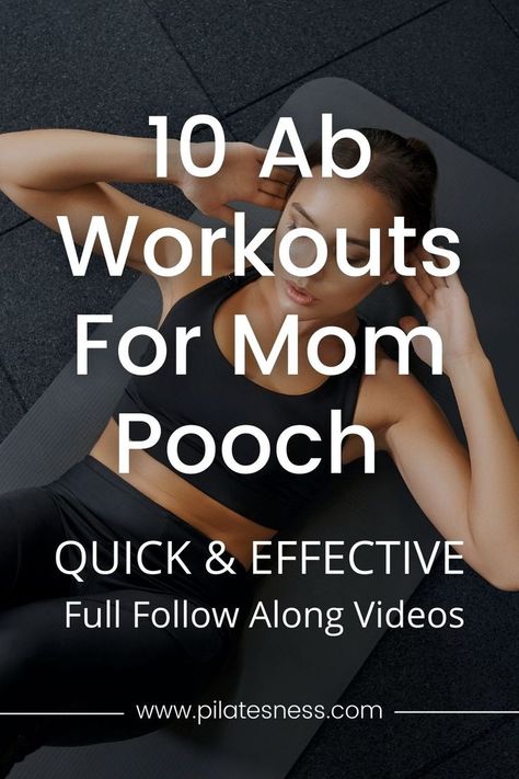 Are you looking for ab workouts for mom pooch? This post is for all the moms who want to lose a mom pouch and strengthen their core. Restore the strength of your core with these 10 amazing ab workouts for mom pooch (full follow-along workouts). Mom Pouch, Mom Pooch, Cardio Pilates, Pilates Workouts, Core Strengthening, Deep Core, Core Workouts, Wellness Trends, Fitness Exercises