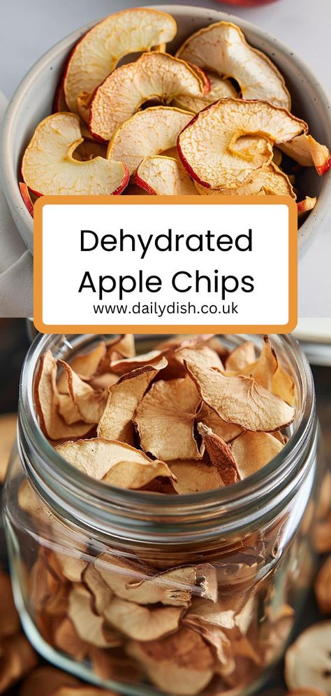 Dehydrated Apple Chips How To Dry Apples, Dehydrate Apples, Dry Apples, Apple Chips Dehydrator, Dried Apple Chips, Dehydrating Food Storage, Apple Chips Recipe, Heathy Snack, Dehydrated Apples