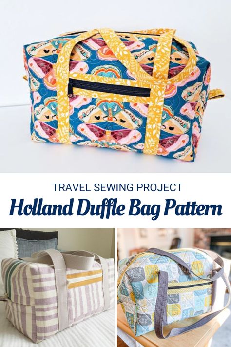 Diy Duffle Bag, Sewing With Scraps, Duffle Bag Patterns, Thread Catcher, Travel Sewing, Patchwork Coat, Bag Pattern Free, Bag Sewing, Pouch Pattern