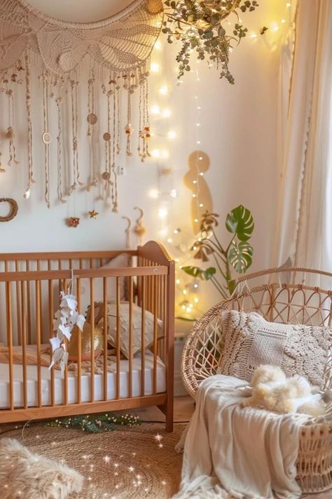 Creating a Bohemian Nursery: Artistic Charm Spiritual Nursery, Crystal Nursery, Bohemian Baby Room, Baby 2024, Boho Chic Nursery, Eclectic Nursery, Bohemian Nursery, Traditional Eclectic, Bohemian Baby