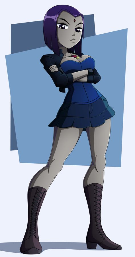 Raven in casual clothes by JustAnotherRavenFan on DeviantArt Teen Titans Raven, Raven Fanart, Starfire And Raven, Original Teen Titans, Teen Titans Fanart, Teen Titan, Martian Manhunter, Raven Teen Titans, Beast Boy