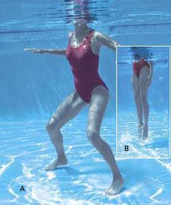 Total-Body Water Workout - Prevention.com Water Aerobic Exercises, Water Aerobics Workout, Swimming Pool Exercises, Water Workouts, Pool Workouts, Aqua Aerobics, Exercise Pool, Pool Exercises, Pool Exercise