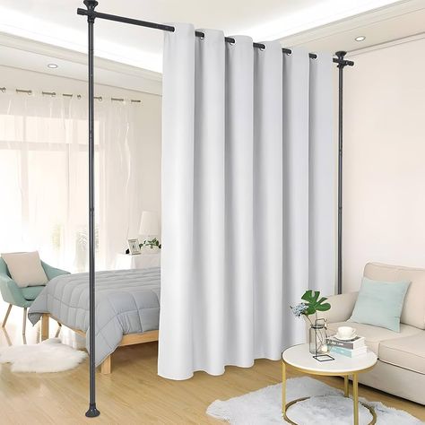 Amazon.com: Room Divider- Adjustable 10FT No Drilling Curtain Rods Wall Divider for Room Separation, Heavy Duty Freestanding Hanging Room Divider Curtain Rod for Studio Rental, Black Room Partitions Dividers : Home & Kitchen Room Separation, Curtain Room Divider, Sliding Curtains, Curtain Partition, Sliding Glass Doors Patio, Wall Divider, Divider Curtain, Hanging Room Dividers, Central Plaza