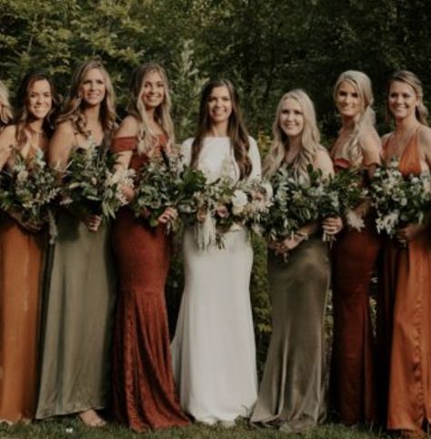 Autumn Wedding Dress Bridesmaid, Mixed Bridesmaid Dresses, Fall Wedding Bridesmaids, Brown Bridesmaid Dresses, Rust Bridesmaid Dress, Orange Bridesmaid, Fall Bridesmaids, Orange Bridesmaid Dresses, Fall Bridesmaid Dresses