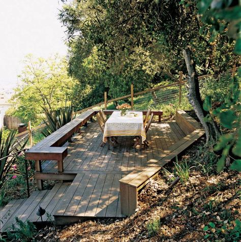 Taming a slope Steep Backyard, Sloped Backyard Landscaping, Large Backyard Landscaping, Sloped Yard, Sloped Backyard, Hillside Landscaping, Sloped Garden, Large Backyard, Decks Backyard