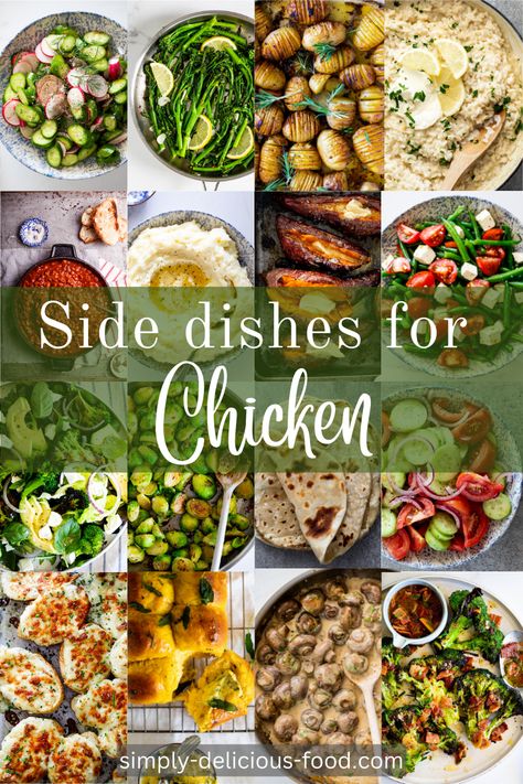 Chicken Thigh Sides Meals, Veggie Sides For Chicken, Sides For Chicken Dishes, Chicken Dinner With Sides, Dinner Sides Easy For Chicken, Fancy Side Dishes For Chicken, Garlic Chicken Side Dishes, Sides For Marinated Chicken, Cajun Chicken Side Dish