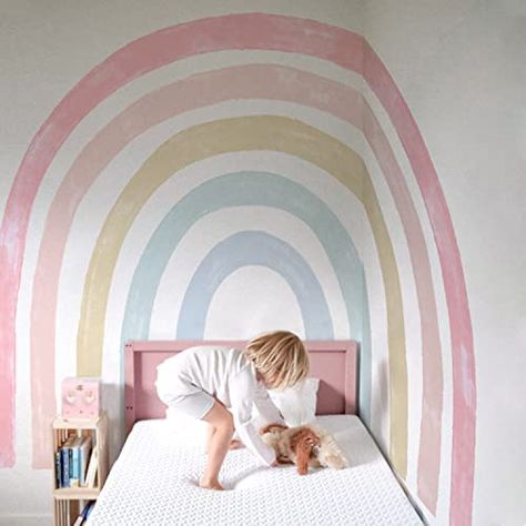 Watercolor Rainbow Wall, Pastel Rainbow Wall, Rainbow Wall Mural, Rainbow Mural, Watercolour Rainbow, Rainbow Bedroom, Rainbow Decal, Rainbow Wall Decal, Girl Bedroom Walls