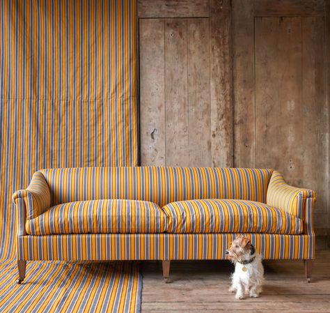 Howe London, Family Sofa, Striped Sofa, The Den, Furniture Pieces, Stripe Pillow, Fabric Width, Room Inspo, Room Furniture