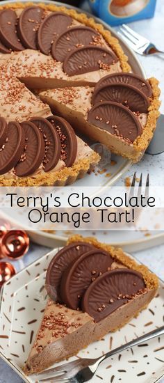 Chocolate Orange Tart, Chocolate And Orange Tart, Orange Tart, Chocolate Orange Cheesecake, Tart Pie, Janes Patisserie, Terry's Chocolate Orange, Tart Baking, Chocolate Tart