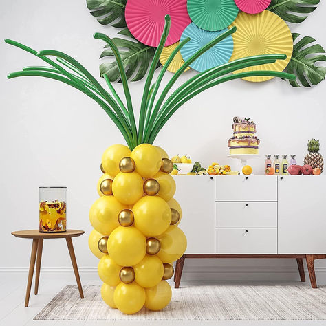 Tropical Balloon Arch, Tropical Garland, Pineapple Balloons, Balloon Arch Kit, Pineapple Parties, Summer Party Decorations, Pineapple Decor, Balloon Kit, Hawaiian Party