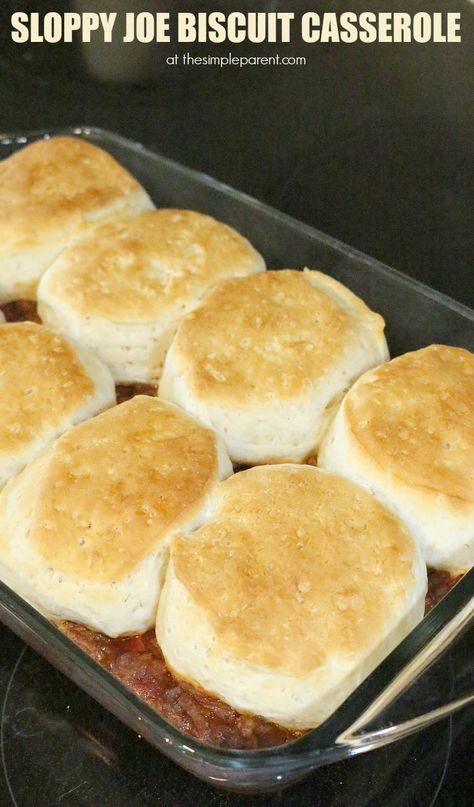 Easy Dinner Biscuits, Sloppy Joes Biscuits, Grand Biscuit Recipes, Easy Diner, Biscuit Casserole, Sloppy Joe Casserole, Frozen Biscuits, Biscuits Casserole, Biscuits Easy