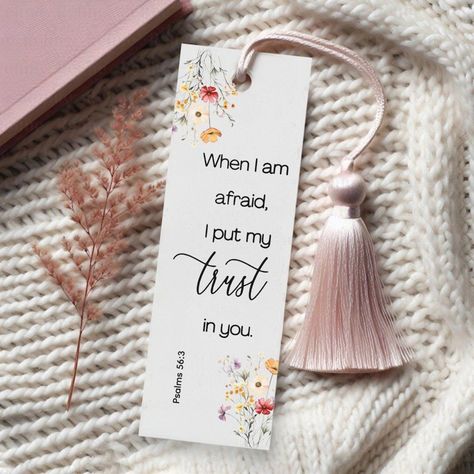 Christian Floral Bible Scripture Bookmark Card Bible Bookmark Ideas, Bookmark Calligraphy, Faith Bookmarks, Jesus Bookmarks, Temple Activity, Calligraphy Bookmarks, Bookmark Bible Verse, Bible Verses Aesthetic, Christian Gifts Diy