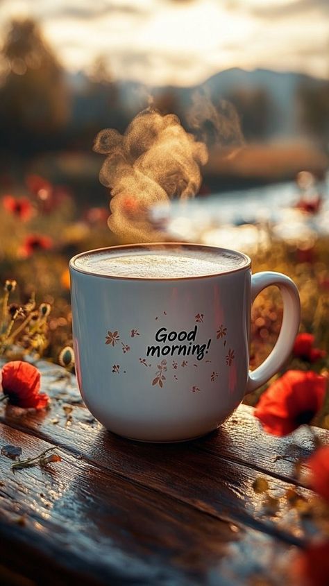 Good Morning Autumn Coffee, Pasta Png, Herbal Tea Photography, Morning Coffee Aesthetic, Good Morning Babe Quotes, Morning With Coffee, Aesthetic Tea, Sunrise Coffee, Chai Coffee