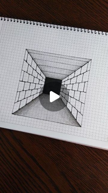 Zentangle Illusion, Optical Illusions Art Drawing, 3d Effect Drawing, 3d Illusion Drawing, 2024 Drawing, 3d Illusion Art, Optical Illusions Drawings, Graph Art, Optical Illusion Drawing